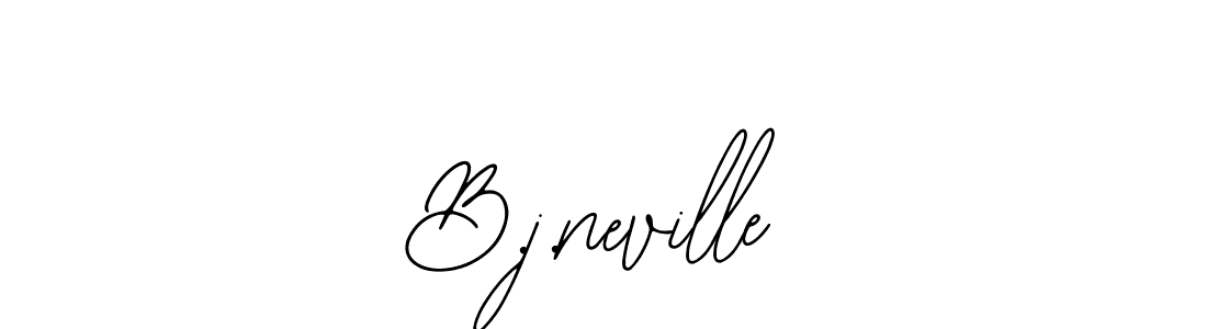 How to make B.j.neville name signature. Use Bearetta-2O07w style for creating short signs online. This is the latest handwritten sign. B.j.neville signature style 12 images and pictures png