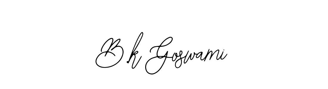 if you are searching for the best signature style for your name B.k Goswami. so please give up your signature search. here we have designed multiple signature styles  using Bearetta-2O07w. B.k Goswami signature style 12 images and pictures png