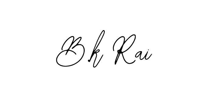 Create a beautiful signature design for name B.k Rai. With this signature (Bearetta-2O07w) fonts, you can make a handwritten signature for free. B.k Rai signature style 12 images and pictures png