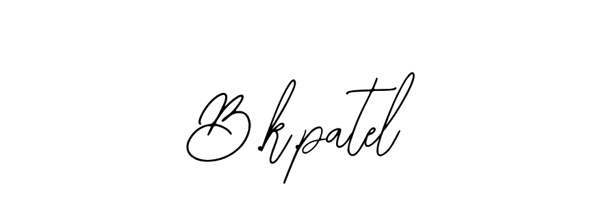 Also we have B.k.patel name is the best signature style. Create professional handwritten signature collection using Bearetta-2O07w autograph style. B.k.patel signature style 12 images and pictures png