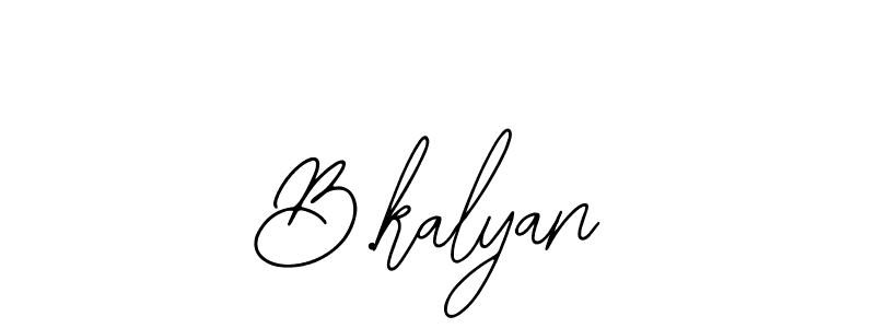 The best way (Bearetta-2O07w) to make a short signature is to pick only two or three words in your name. The name B.kalyan include a total of six letters. For converting this name. B.kalyan signature style 12 images and pictures png