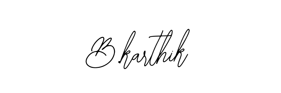 Design your own signature with our free online signature maker. With this signature software, you can create a handwritten (Bearetta-2O07w) signature for name B.karthik. B.karthik signature style 12 images and pictures png