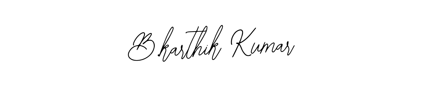 You can use this online signature creator to create a handwritten signature for the name B.karthik Kumar. This is the best online autograph maker. B.karthik Kumar signature style 12 images and pictures png