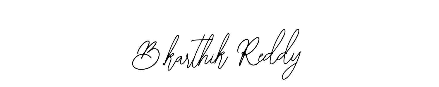 Make a beautiful signature design for name B.karthik Reddy. With this signature (Bearetta-2O07w) style, you can create a handwritten signature for free. B.karthik Reddy signature style 12 images and pictures png