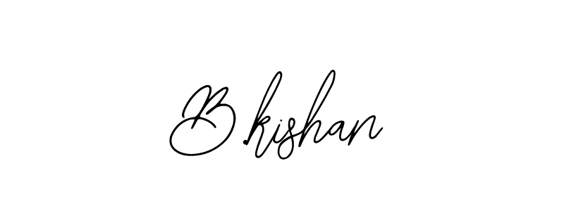 The best way (Bearetta-2O07w) to make a short signature is to pick only two or three words in your name. The name B.kishan include a total of six letters. For converting this name. B.kishan signature style 12 images and pictures png