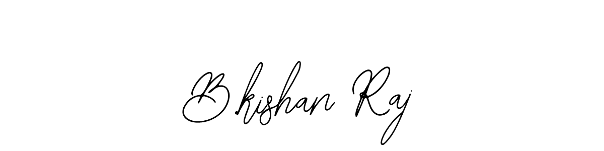 if you are searching for the best signature style for your name B.kishan Raj. so please give up your signature search. here we have designed multiple signature styles  using Bearetta-2O07w. B.kishan Raj signature style 12 images and pictures png