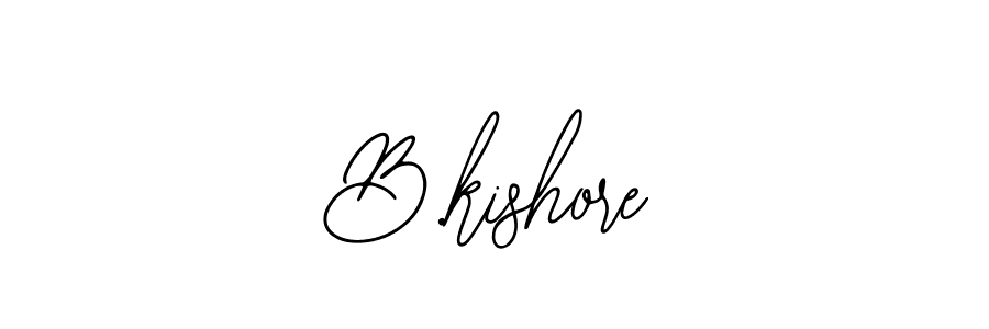 The best way (Bearetta-2O07w) to make a short signature is to pick only two or three words in your name. The name B.kishore include a total of six letters. For converting this name. B.kishore signature style 12 images and pictures png