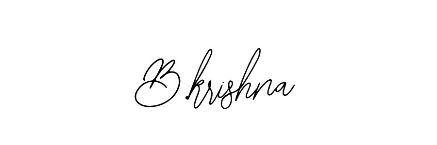 You should practise on your own different ways (Bearetta-2O07w) to write your name (B.krishna) in signature. don't let someone else do it for you. B.krishna signature style 12 images and pictures png