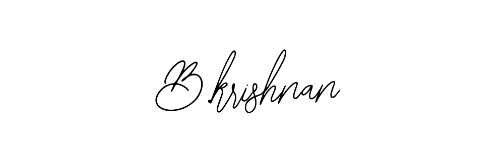 Design your own signature with our free online signature maker. With this signature software, you can create a handwritten (Bearetta-2O07w) signature for name B.krishnan. B.krishnan signature style 12 images and pictures png