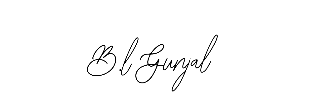 Make a beautiful signature design for name B.l Gunjal. With this signature (Bearetta-2O07w) style, you can create a handwritten signature for free. B.l Gunjal signature style 12 images and pictures png