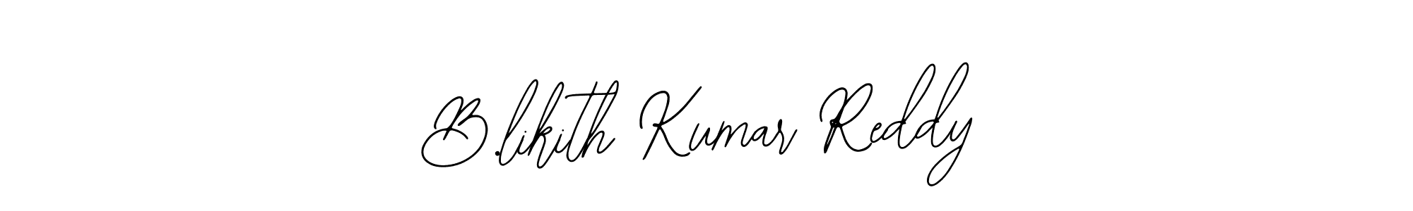 The best way (Bearetta-2O07w) to make a short signature is to pick only two or three words in your name. The name B.likith Kumar Reddy include a total of six letters. For converting this name. B.likith Kumar Reddy signature style 12 images and pictures png