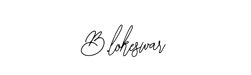 Make a beautiful signature design for name B.lokeswar. With this signature (Bearetta-2O07w) style, you can create a handwritten signature for free. B.lokeswar signature style 12 images and pictures png