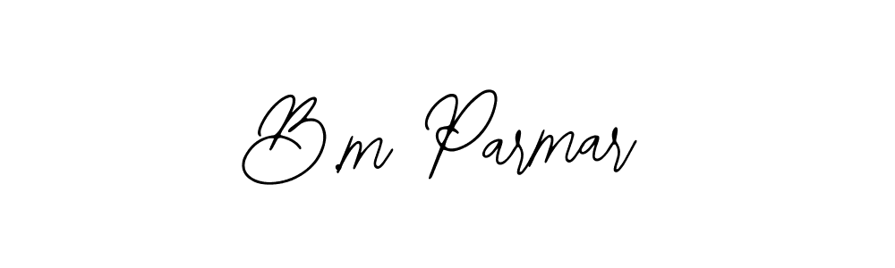 Create a beautiful signature design for name B.m Parmar. With this signature (Bearetta-2O07w) fonts, you can make a handwritten signature for free. B.m Parmar signature style 12 images and pictures png