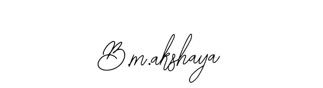 Make a beautiful signature design for name B.m.akshaya. With this signature (Bearetta-2O07w) style, you can create a handwritten signature for free. B.m.akshaya signature style 12 images and pictures png