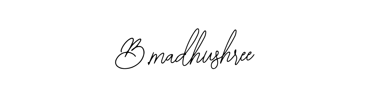 Make a beautiful signature design for name B.madhushree. Use this online signature maker to create a handwritten signature for free. B.madhushree signature style 12 images and pictures png