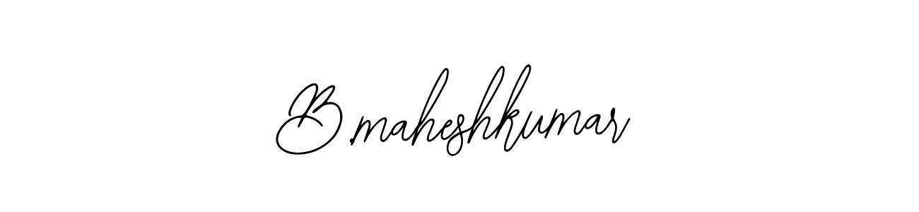 The best way (Bearetta-2O07w) to make a short signature is to pick only two or three words in your name. The name B.maheshkumar include a total of six letters. For converting this name. B.maheshkumar signature style 12 images and pictures png