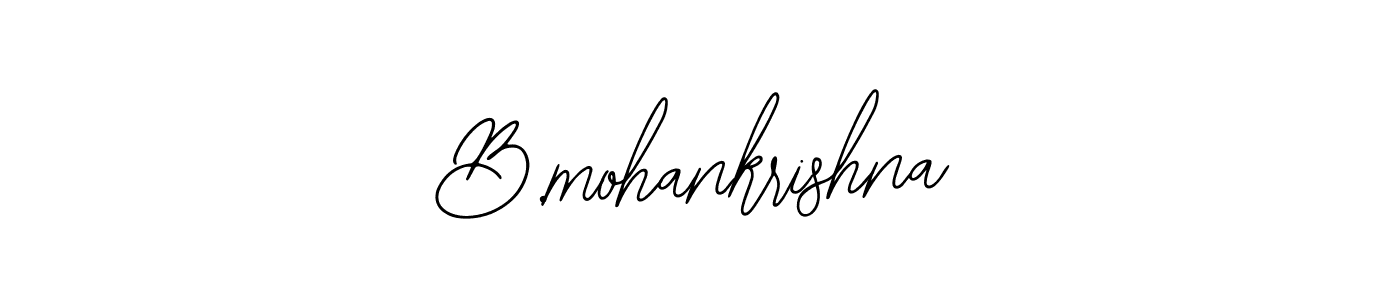 How to make B.mohankrishna name signature. Use Bearetta-2O07w style for creating short signs online. This is the latest handwritten sign. B.mohankrishna signature style 12 images and pictures png