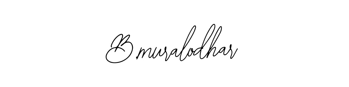 Also we have B.muralodhar name is the best signature style. Create professional handwritten signature collection using Bearetta-2O07w autograph style. B.muralodhar signature style 12 images and pictures png