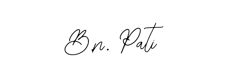 You should practise on your own different ways (Bearetta-2O07w) to write your name (B.n. Pati) in signature. don't let someone else do it for you. B.n. Pati signature style 12 images and pictures png