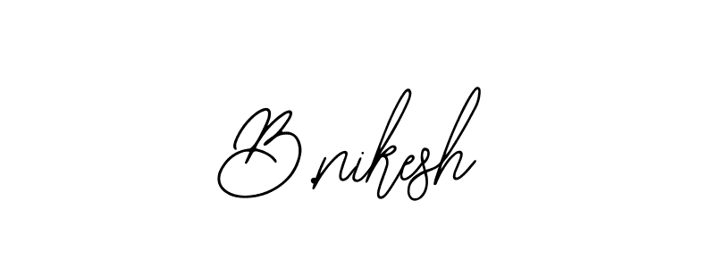 Also You can easily find your signature by using the search form. We will create B.nikesh name handwritten signature images for you free of cost using Bearetta-2O07w sign style. B.nikesh signature style 12 images and pictures png