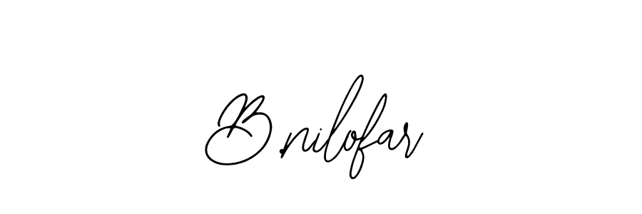 Also You can easily find your signature by using the search form. We will create B.nilofar name handwritten signature images for you free of cost using Bearetta-2O07w sign style. B.nilofar signature style 12 images and pictures png