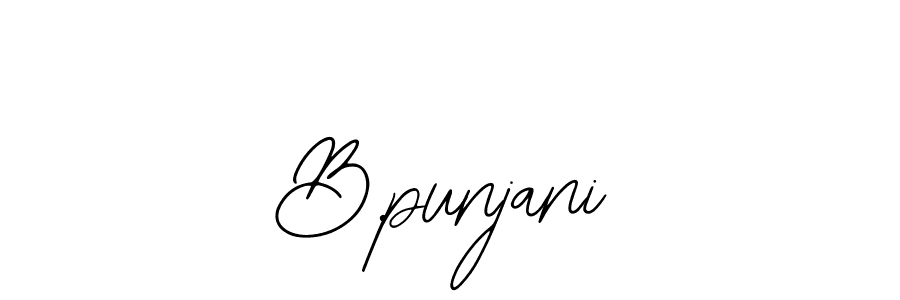 How to make B.punjani name signature. Use Bearetta-2O07w style for creating short signs online. This is the latest handwritten sign. B.punjani signature style 12 images and pictures png