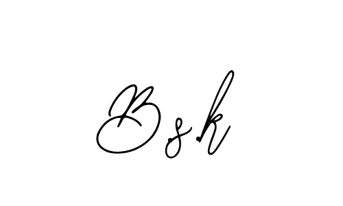 You should practise on your own different ways (Bearetta-2O07w) to write your name (B.s.k) in signature. don't let someone else do it for you. B.s.k signature style 12 images and pictures png