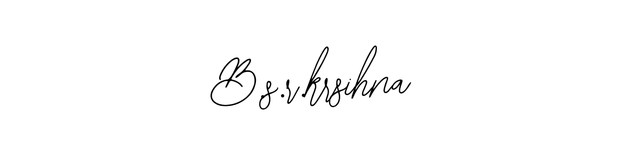 How to make B.s.r.krsihna name signature. Use Bearetta-2O07w style for creating short signs online. This is the latest handwritten sign. B.s.r.krsihna signature style 12 images and pictures png