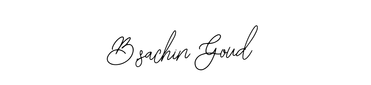 The best way (Bearetta-2O07w) to make a short signature is to pick only two or three words in your name. The name B.sachin Goud include a total of six letters. For converting this name. B.sachin Goud signature style 12 images and pictures png