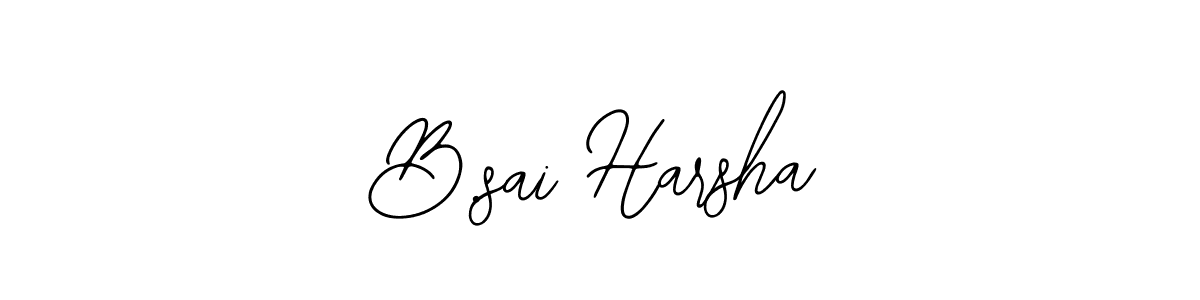 Design your own signature with our free online signature maker. With this signature software, you can create a handwritten (Bearetta-2O07w) signature for name B.sai Harsha. B.sai Harsha signature style 12 images and pictures png