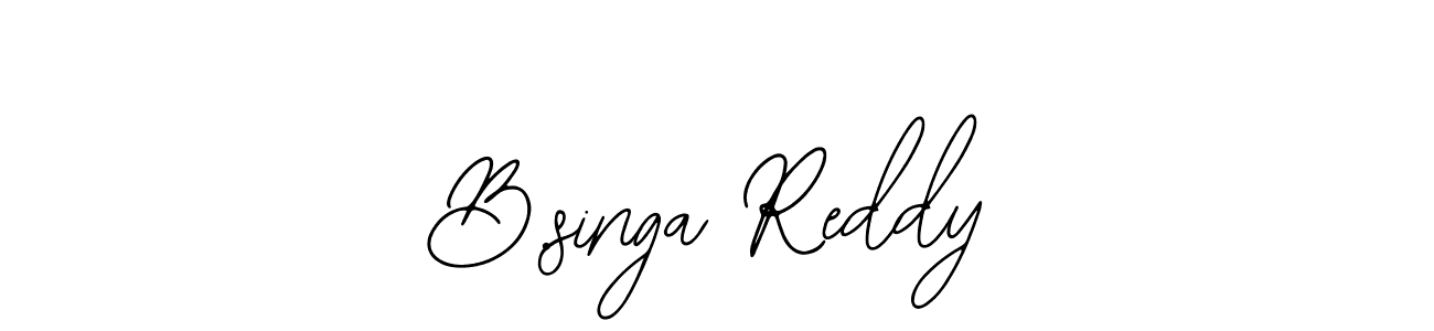 You should practise on your own different ways (Bearetta-2O07w) to write your name (B.singa Reddy) in signature. don't let someone else do it for you. B.singa Reddy signature style 12 images and pictures png