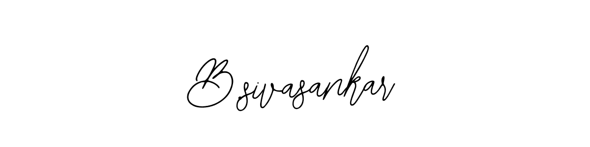 You should practise on your own different ways (Bearetta-2O07w) to write your name (B.sivasankar) in signature. don't let someone else do it for you. B.sivasankar signature style 12 images and pictures png
