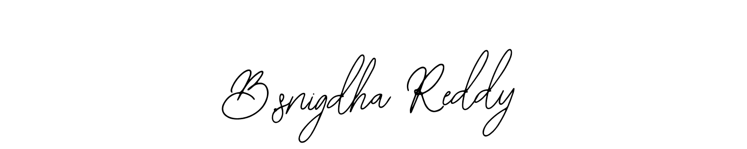 if you are searching for the best signature style for your name B.snigdha Reddy. so please give up your signature search. here we have designed multiple signature styles  using Bearetta-2O07w. B.snigdha Reddy signature style 12 images and pictures png