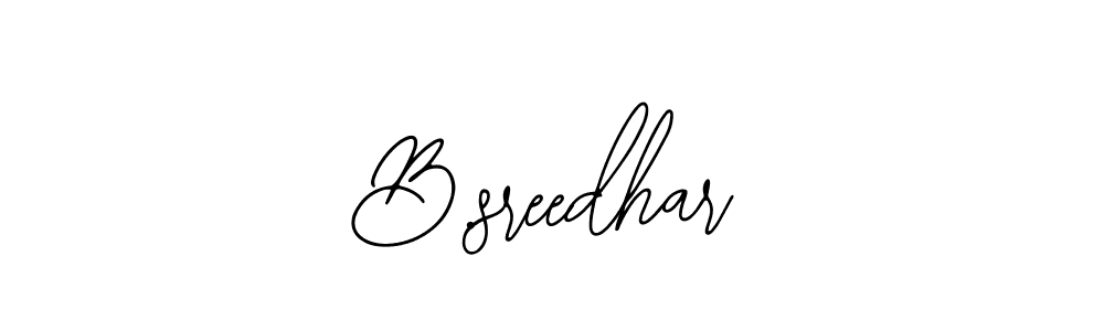 Use a signature maker to create a handwritten signature online. With this signature software, you can design (Bearetta-2O07w) your own signature for name B.sreedhar. B.sreedhar signature style 12 images and pictures png