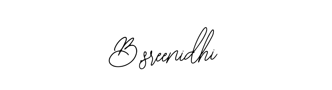 Design your own signature with our free online signature maker. With this signature software, you can create a handwritten (Bearetta-2O07w) signature for name B.sreenidhi. B.sreenidhi signature style 12 images and pictures png