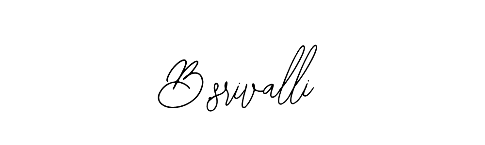 Use a signature maker to create a handwritten signature online. With this signature software, you can design (Bearetta-2O07w) your own signature for name B.srivalli. B.srivalli signature style 12 images and pictures png