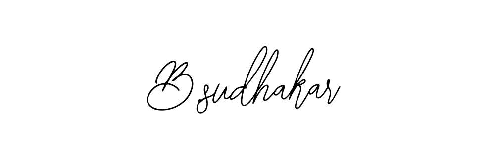 Use a signature maker to create a handwritten signature online. With this signature software, you can design (Bearetta-2O07w) your own signature for name B.sudhakar. B.sudhakar signature style 12 images and pictures png