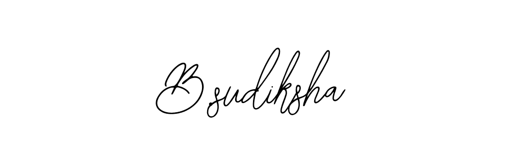Design your own signature with our free online signature maker. With this signature software, you can create a handwritten (Bearetta-2O07w) signature for name B.sudiksha. B.sudiksha signature style 12 images and pictures png