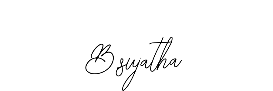 Design your own signature with our free online signature maker. With this signature software, you can create a handwritten (Bearetta-2O07w) signature for name B.sujatha. B.sujatha signature style 12 images and pictures png