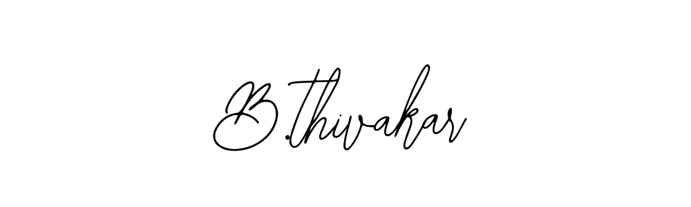 How to make B.thivakar name signature. Use Bearetta-2O07w style for creating short signs online. This is the latest handwritten sign. B.thivakar signature style 12 images and pictures png