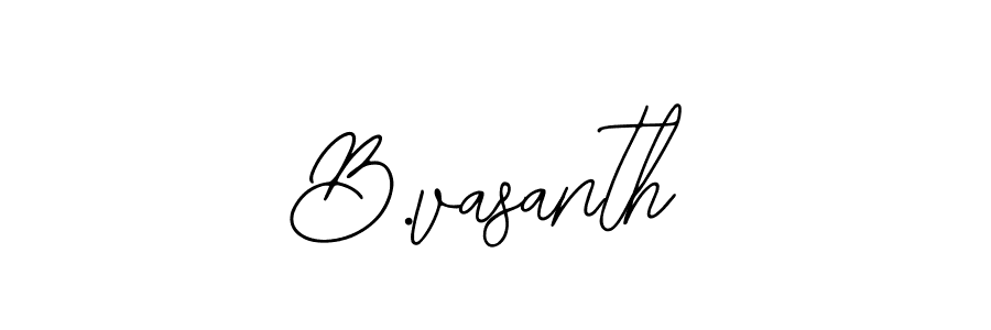 Use a signature maker to create a handwritten signature online. With this signature software, you can design (Bearetta-2O07w) your own signature for name B.vasanth. B.vasanth signature style 12 images and pictures png