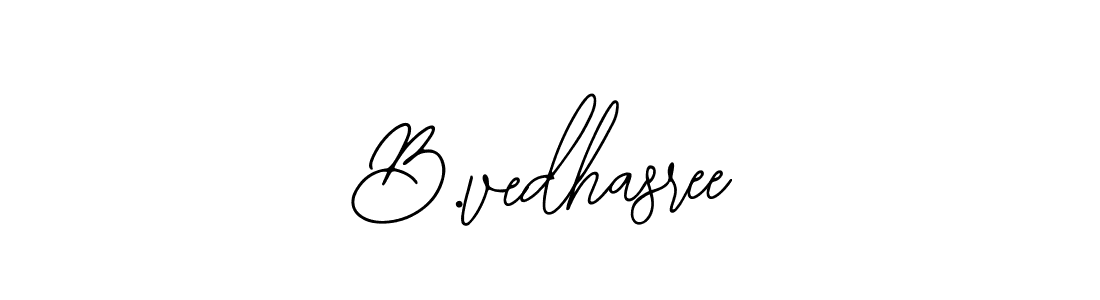 Design your own signature with our free online signature maker. With this signature software, you can create a handwritten (Bearetta-2O07w) signature for name B.vedhasree. B.vedhasree signature style 12 images and pictures png