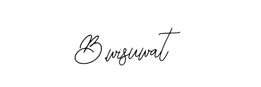 How to Draw B.wisuwat signature style? Bearetta-2O07w is a latest design signature styles for name B.wisuwat. B.wisuwat signature style 12 images and pictures png