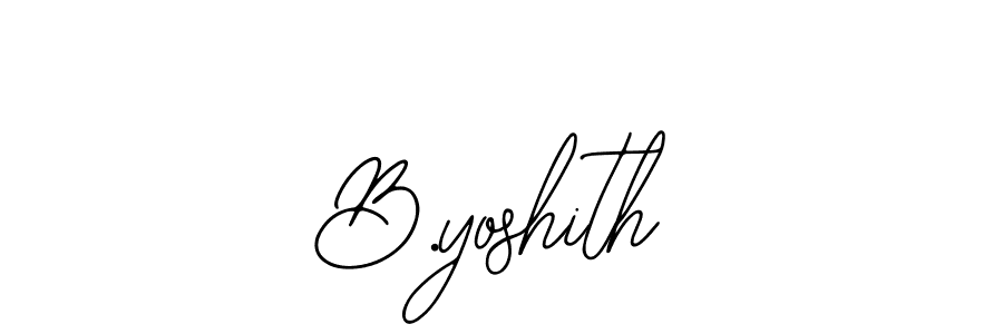 Similarly Bearetta-2O07w is the best handwritten signature design. Signature creator online .You can use it as an online autograph creator for name B.yoshith. B.yoshith signature style 12 images and pictures png