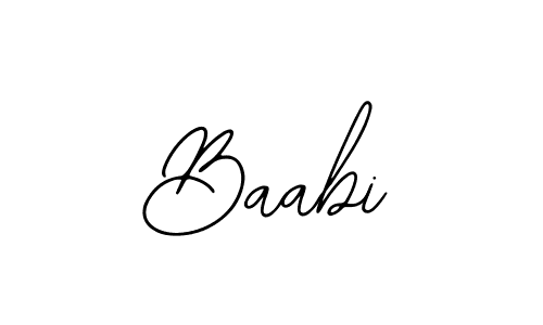 How to make Baabi name signature. Use Bearetta-2O07w style for creating short signs online. This is the latest handwritten sign. Baabi signature style 12 images and pictures png