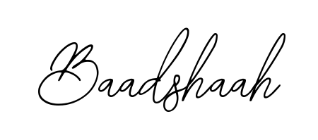 Create your official email sign-off with Baadshaah name in Bearetta-2O07w style. Crisp, clean, and perfectly legible across all screens. Baadshaah signature style 12 images and pictures png