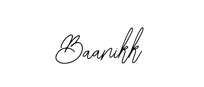 Similarly Bearetta-2O07w is the best handwritten signature design. Signature creator online .You can use it as an online autograph creator for name Baanikk. Baanikk signature style 12 images and pictures png