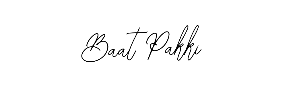 Also we have Baat Pakki name is the best signature style. Create professional handwritten signature collection using Bearetta-2O07w autograph style. Baat Pakki signature style 12 images and pictures png