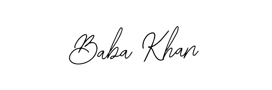 Use a signature maker to create a handwritten signature online. With this signature software, you can design (Bearetta-2O07w) your own signature for name Baba Khan. Baba Khan signature style 12 images and pictures png
