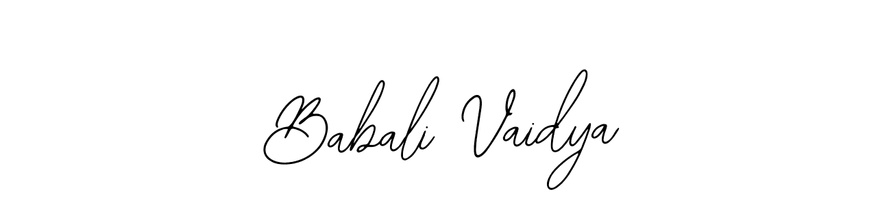 Bearetta-2O07w is a professional signature style that is perfect for those who want to add a touch of class to their signature. It is also a great choice for those who want to make their signature more unique. Get Babali Vaidya name to fancy signature for free. Babali Vaidya signature style 12 images and pictures png
